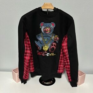 Screenshot brand urban hip hop teddy bear pullover sweatshirt size Medium